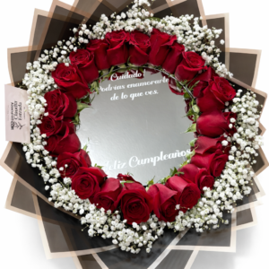 Bouquet espejo feliz cumpleaños